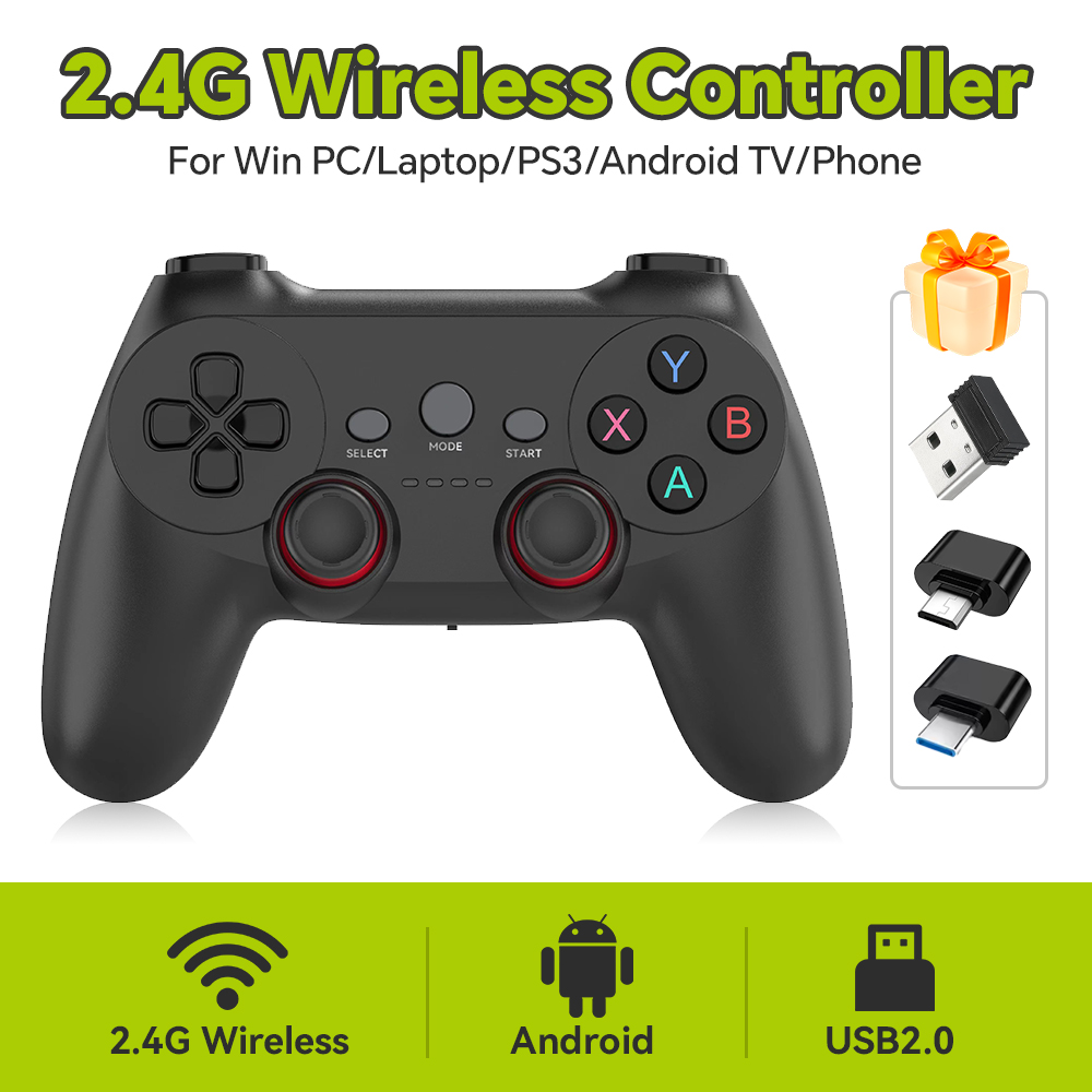 Gaming Console For Phone - Pengontrol Nirkabel 2.4G untuk PC Windows/Laptop/PS3/TV